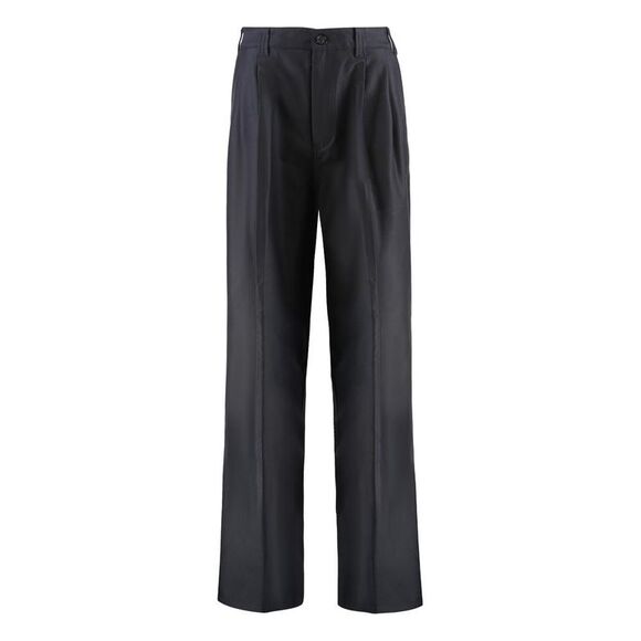 MAISON MARGIELA Women's Pleated Wide-Leg Trousers Women BLACK Pants